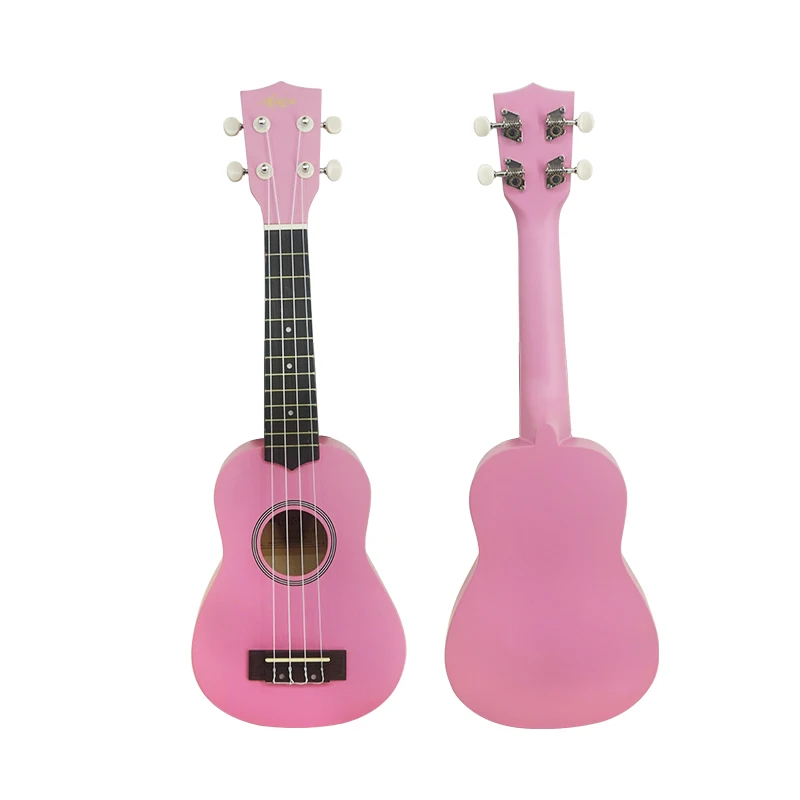 

Aiersi 21 Inch Soprano Ukulele for Beginners, Kid Guitar Four String Wood Black Brown Pink Yellow Blue Children Ukelele