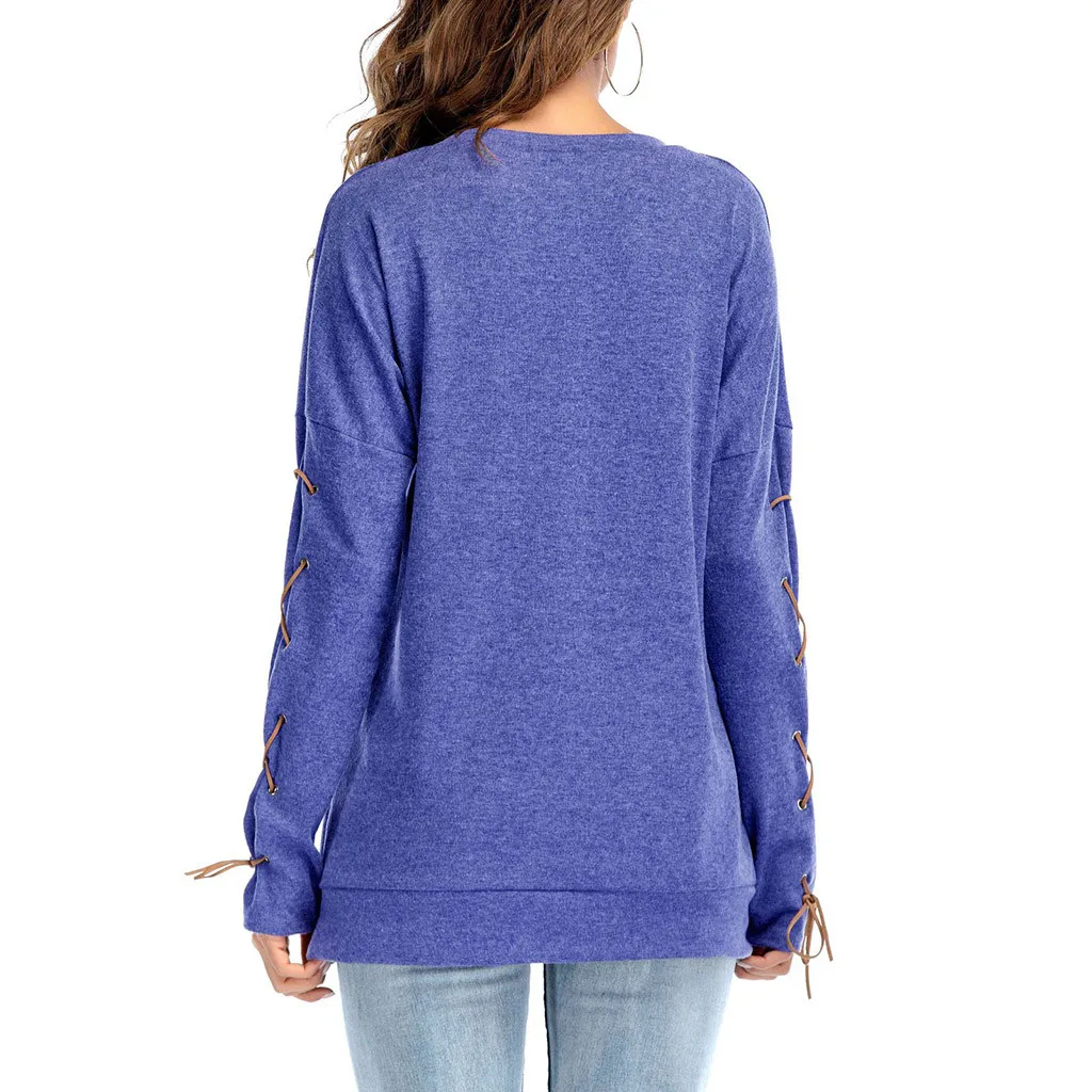 Осенняя женская спортивная одежда с круглым вырезом длинным рукавом