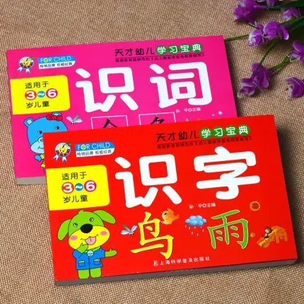 

2 книги/Набор для дошкольной подготовки, изучения китайской культуры hanzi Pinyin с картинками для детей раннего образования От 3 до 6 лет