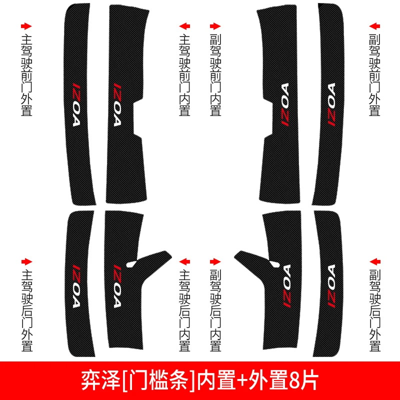 

FOR Toyota IZOA Door Welcome Pedal Anti-dirty Pad Protective Sticker Leather IZOA Interior Decoration
