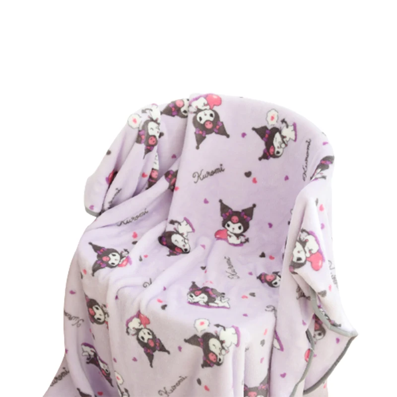 

Big Size Fannel Blanket Anime Printing Kuromi Plush Blanket Cartoon Nap Quilt Kawaii Sofa Mat Bedroom Decoration Gift Baby Girl