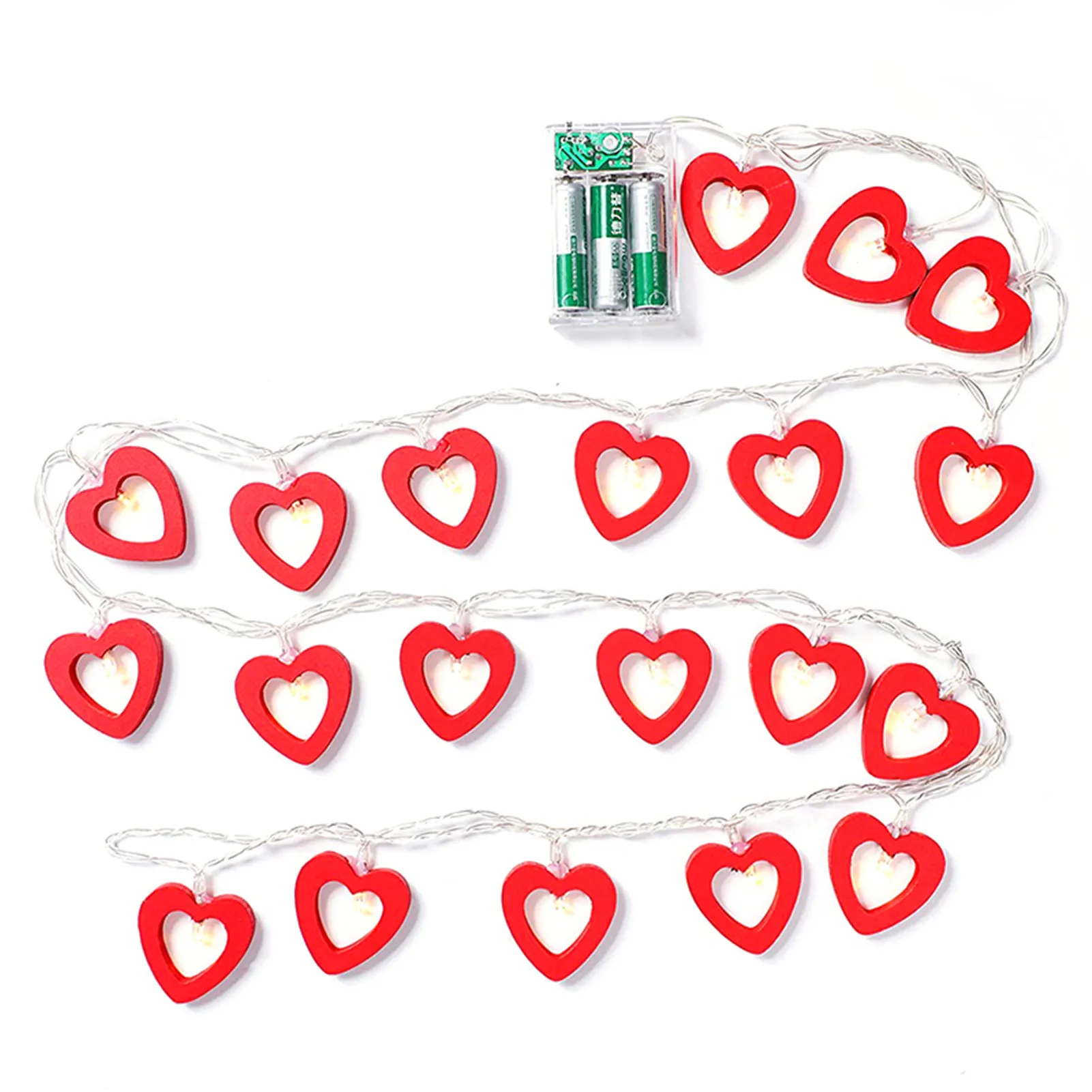 

LED Light Warm Red Heart Shaped Light String Light Decoration Suitable for Valentine's Day Wedding Garden Bedroom