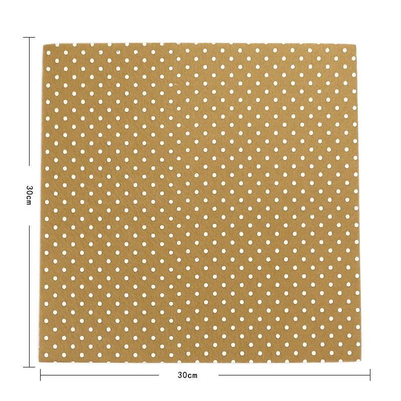 Нетканая хаки Войлок Ткань 30*30 см и узором в горошек ткань войлок для рукоделия