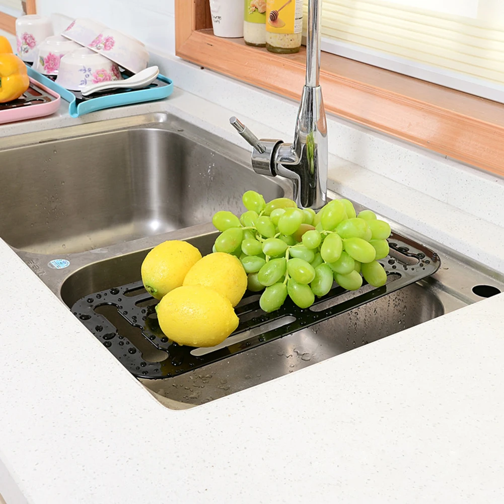 Bowl cup Filter drainer Double Layer Drying Rack Shelf Fruits Dish Drainer Sink Storage Holder Tray Dishes Plastic tray | Дом и сад