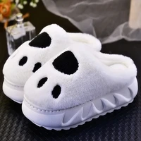 Fashion platform shoes for woman cat claw fluffy slippers indoor thick sole cloud slides women's top quality winter paw slippers