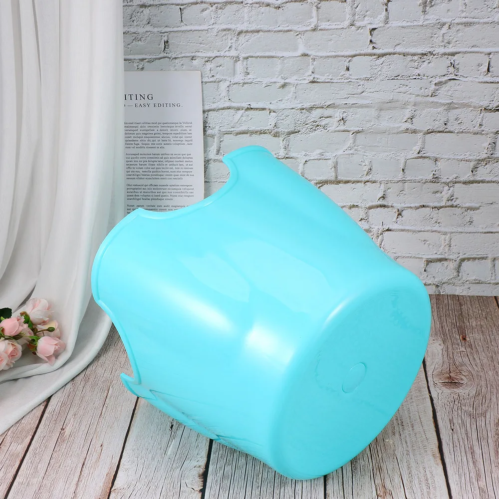 

Plastic Stool Thicken Stool Anti-slip Stool Round Shaped Design Stool for Living Room Home (Blue)