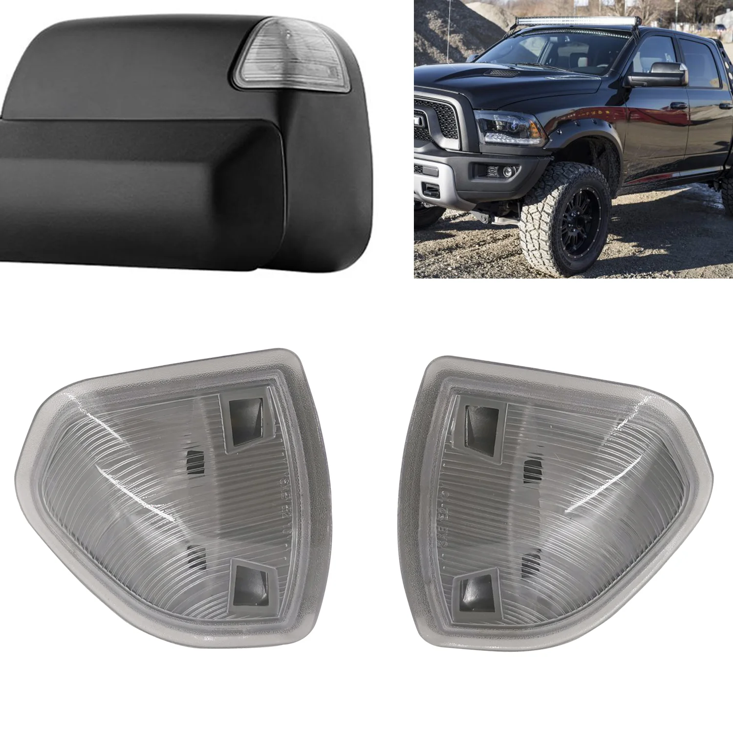 Прозрачные линзы янтарные светодиодные фонари для Dodge Ram 1500 2500 3500|Зеркала и