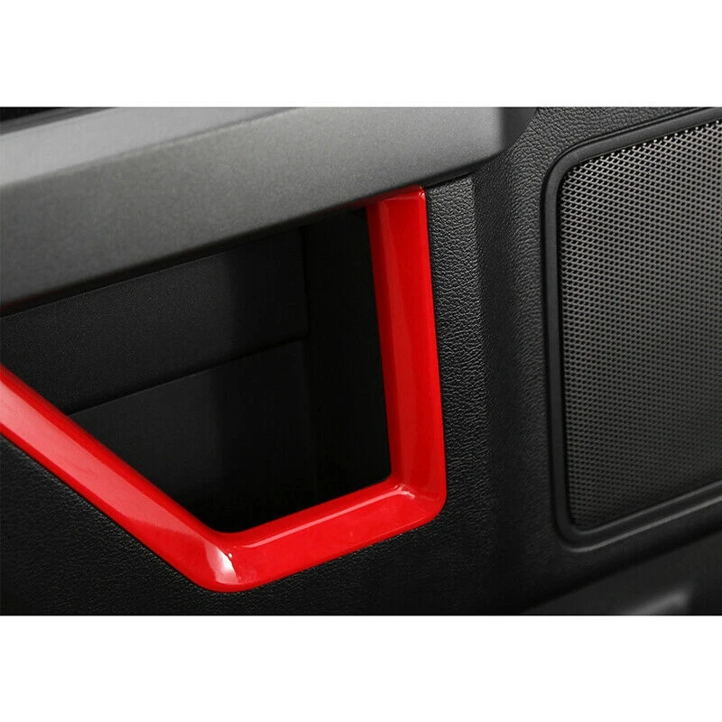 

4Pcs Car Red Interior Inner Door Frame Cover Trim for Ford F150 2015-2019