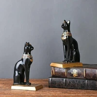 egyptian cat retro resin decoration bookends vintage stand for books high quality adjustable bookshelf new year gift home decor