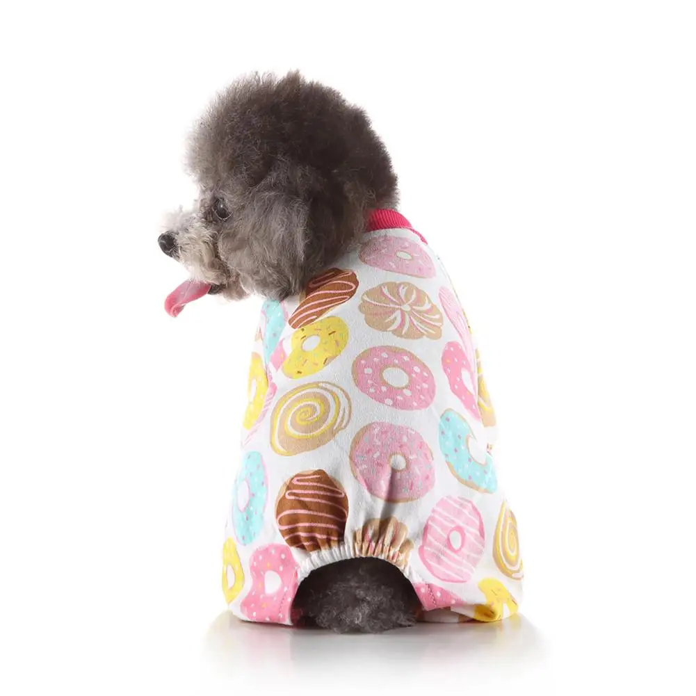 Одежда для домашних питомцев Fitwarm Sweetie пончики Пижама собаки мягкие хлопковые