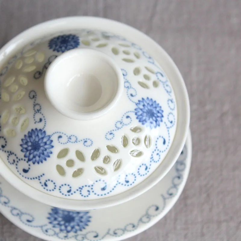 Полый чайный чехол Jingdezhen Kungfu чаша керамические чайные инструменты ручной работы