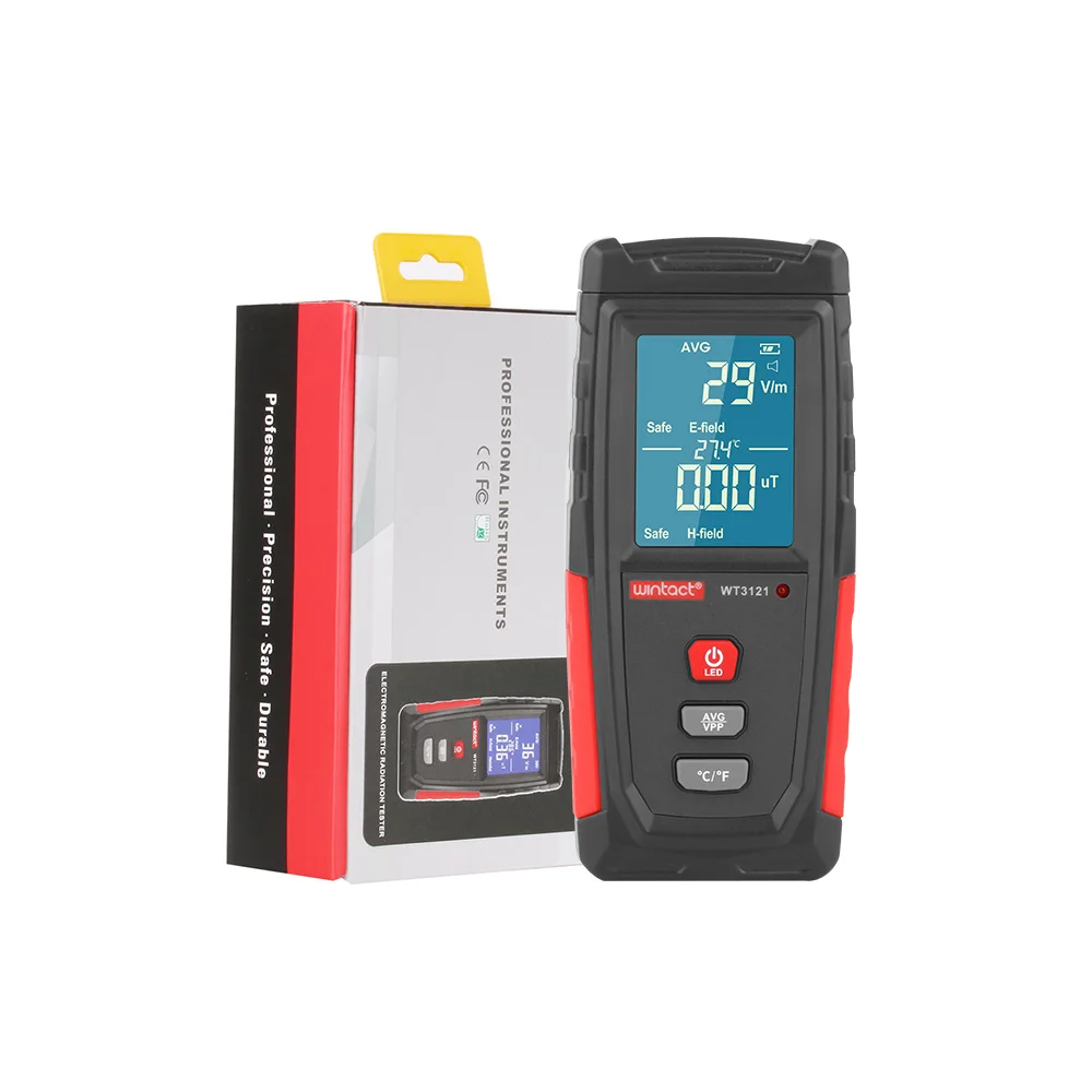 WT3121-WINTACT RZ Electromagnetic Field Radiation Detector Tester Emf Meter Rechargeable Handheld Portable Counter Emission Dosimeter Computer - Цвет: WT3121-WINTACT