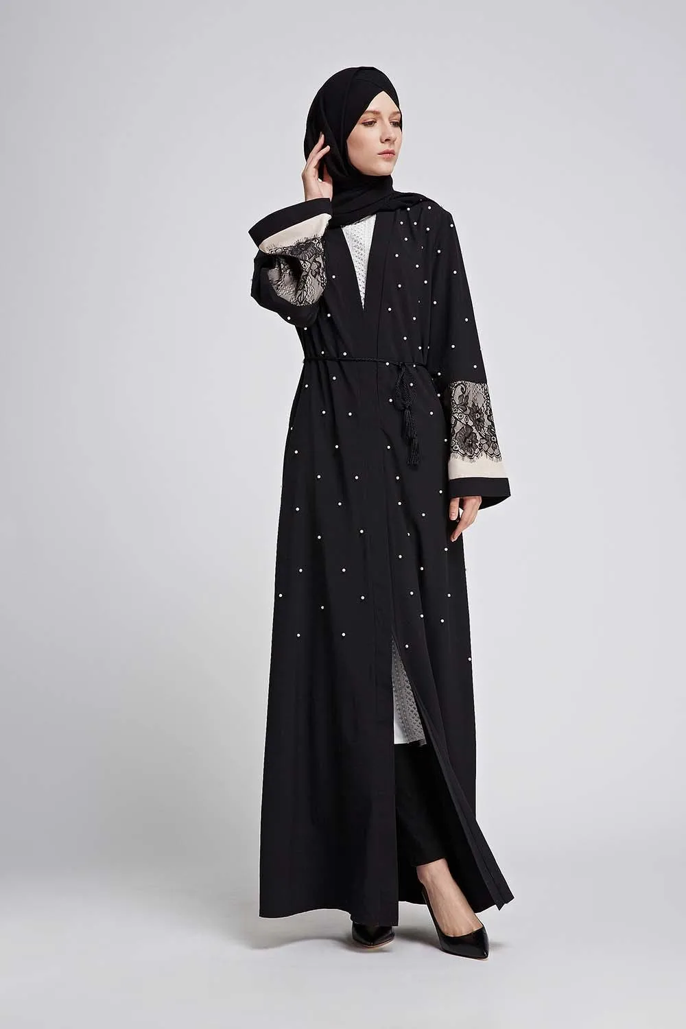 Абая кимоно мусульманское длинное платье-кардиган Кафтан Дубай абаи для женщин