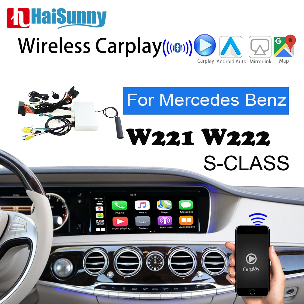 Беспроводной Автомобильный плеер Carplay для Mercedes W221 W222 S Class Car Play поддержка Andorid