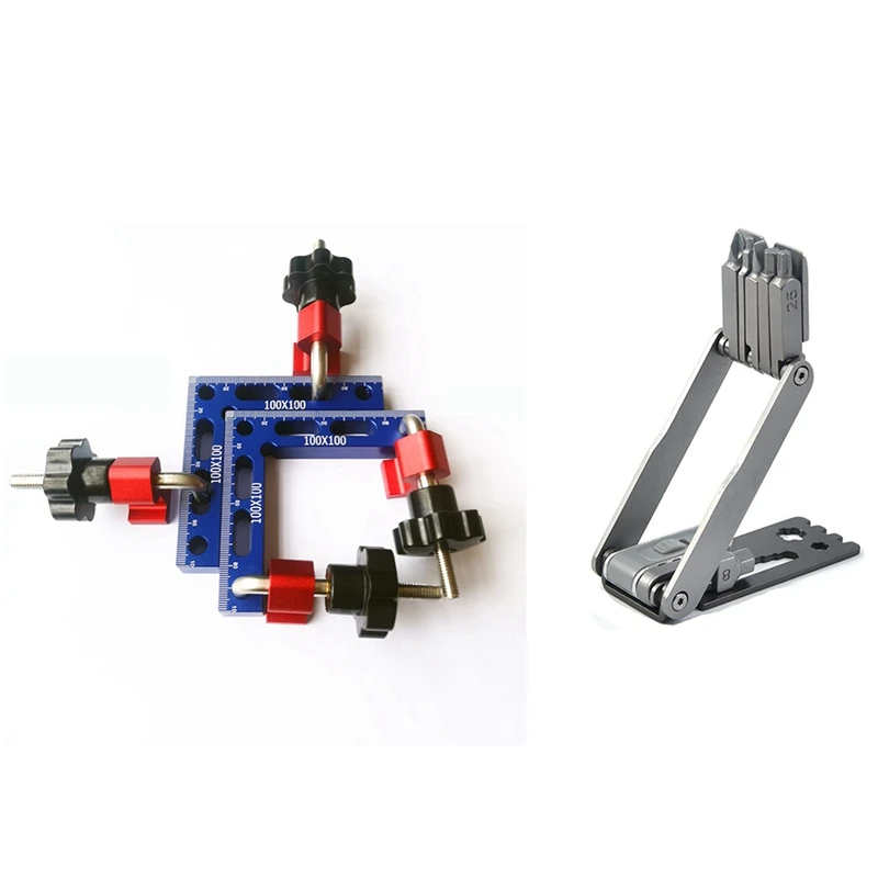 

Акция! 1 компл. Деревообрабатывающие прямоугольные позиционирующие зажимы L-образный вспомогательный позиционер и 1 шт. шестигранный ключ и...