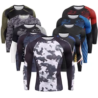 mens long sleeved tights elastic breathable quick drying bottoming clothes basketball running sports fitness clothes t shirt