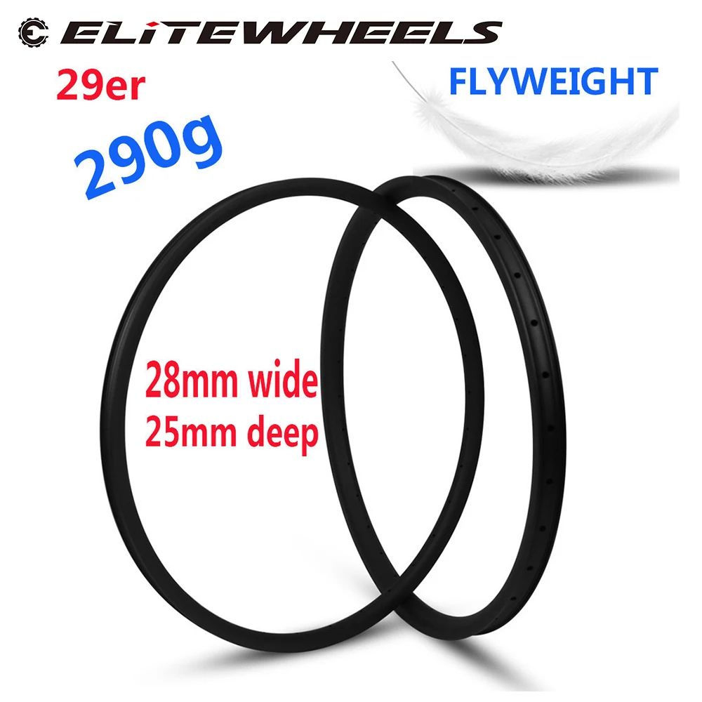 Колеса ELITEWHEELS Flyweight 29er MTB углеродный обод 28*25 мм горный Japan Toray T800 углеродное
