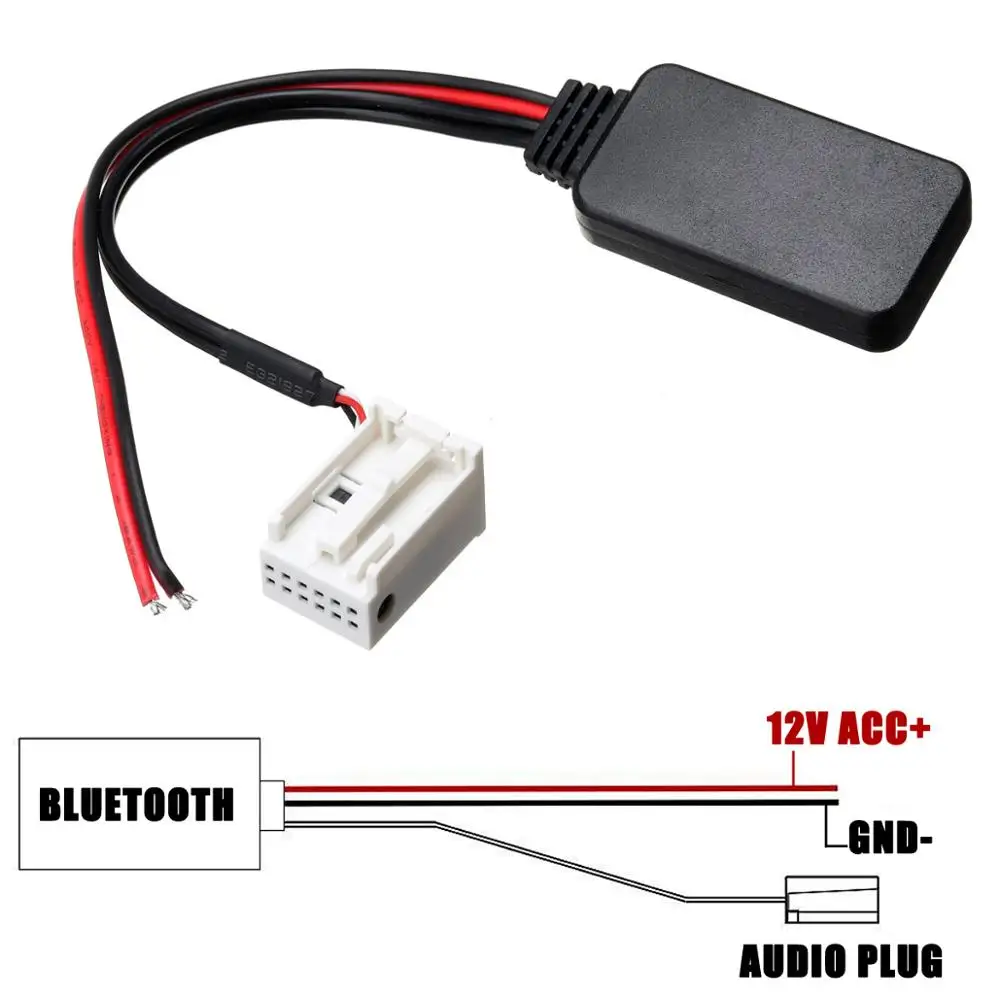 12Pin bluetooth адаптер беспроводной Радио стерео Aux кабель для Mercedes Benz W169 W245 W203 W209
