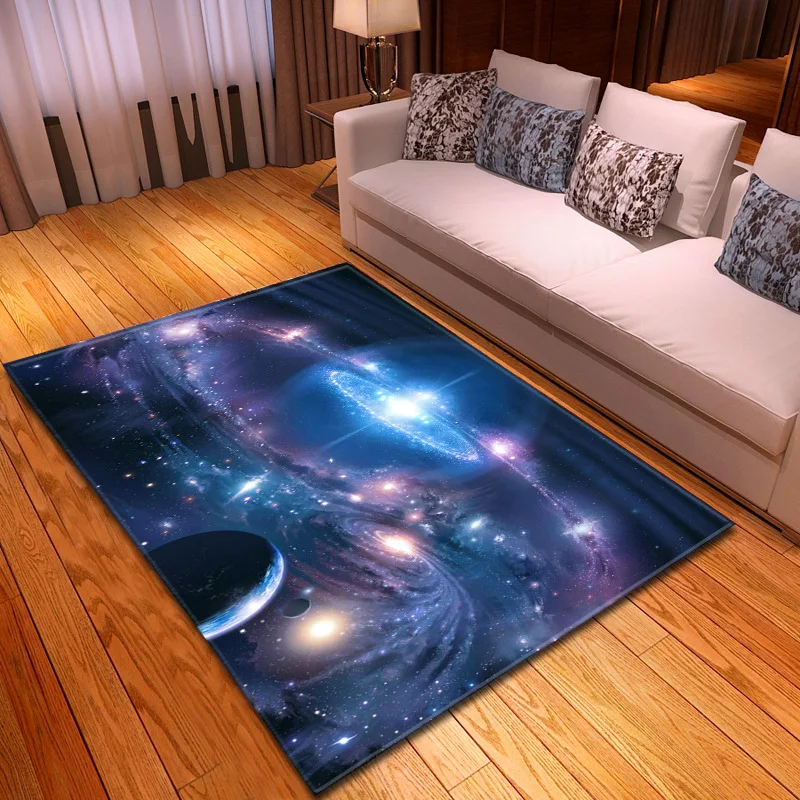 

3D Simulation Starry Sky Carpets For Living Room Bedroom Rugs Home Decor Soft Carpet Delicate Antiskid Rug Floor Modern Area Mat