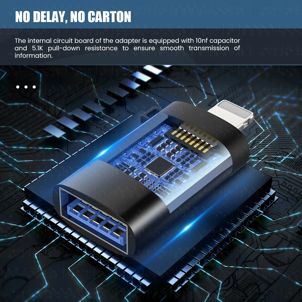 Адаптер USB 3 0 OTG для iPhone iOS 13 и выше быстрая передача данных с брелоком на