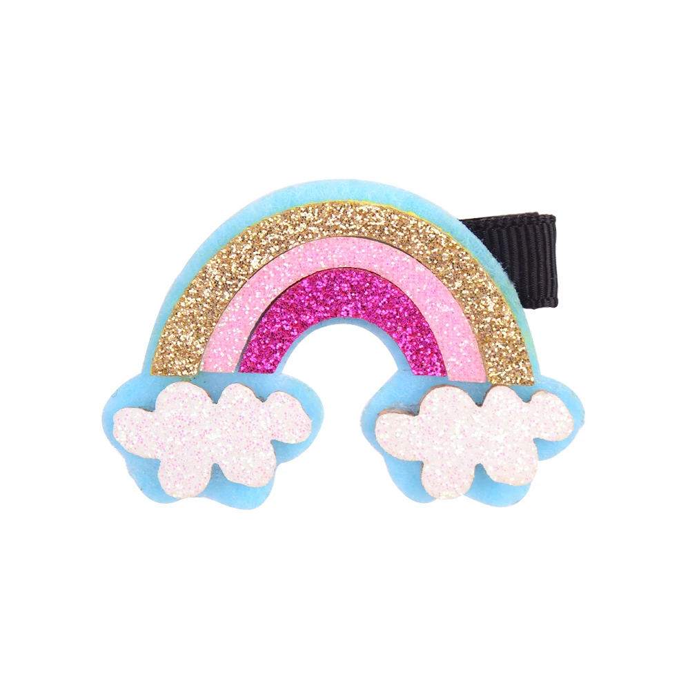 5 шт./лот Мультяшные банты для волос с клипсой милых маленьких девочек блестящие