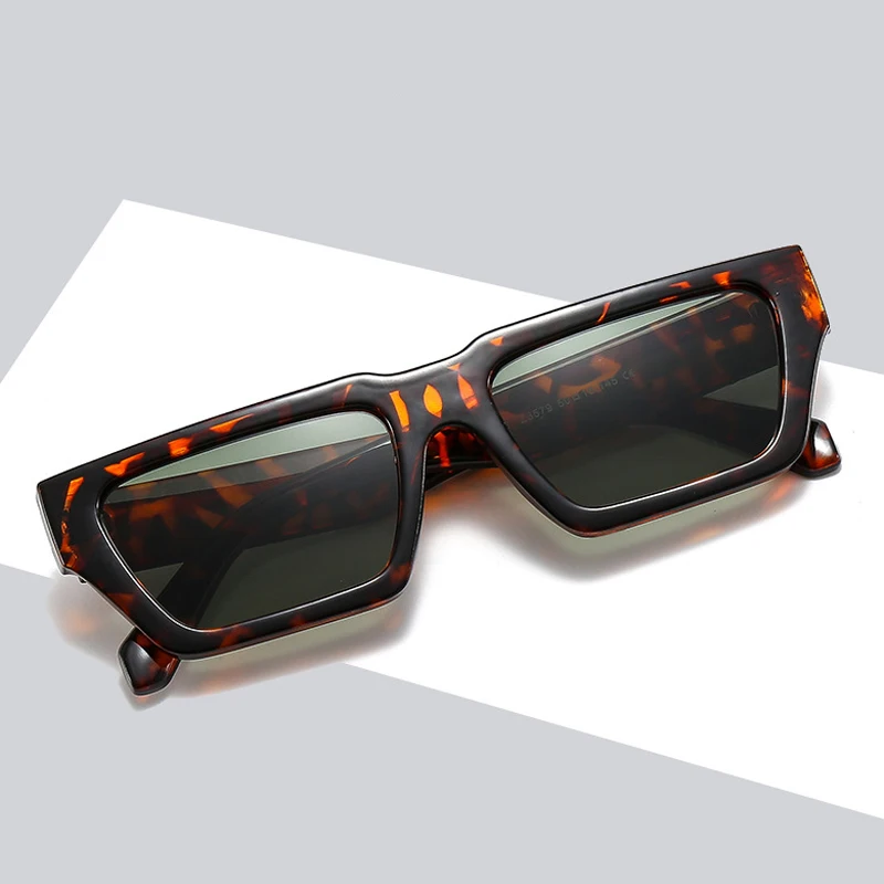 

Leopard Green Square Sunglasses Men 2022 Brand Designer Small Frame Sun Glasses Mirror Fashion Oculos De Sol Masculino