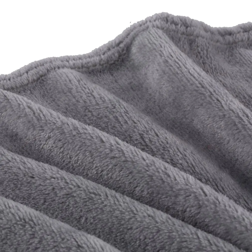 Удобное супер мягкое теплое фланелевое одеяло большого размера однотонное