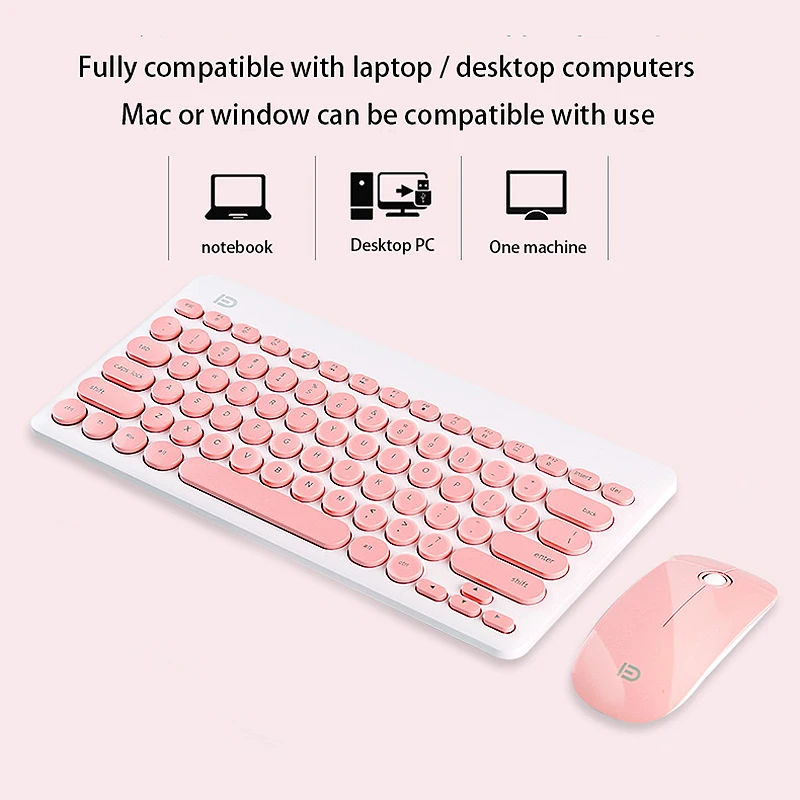 

2.4G Wireless Mouse + Keyboard,Wireless Keyboard Mouse Set for Laptop / Desktop PC Windows Os