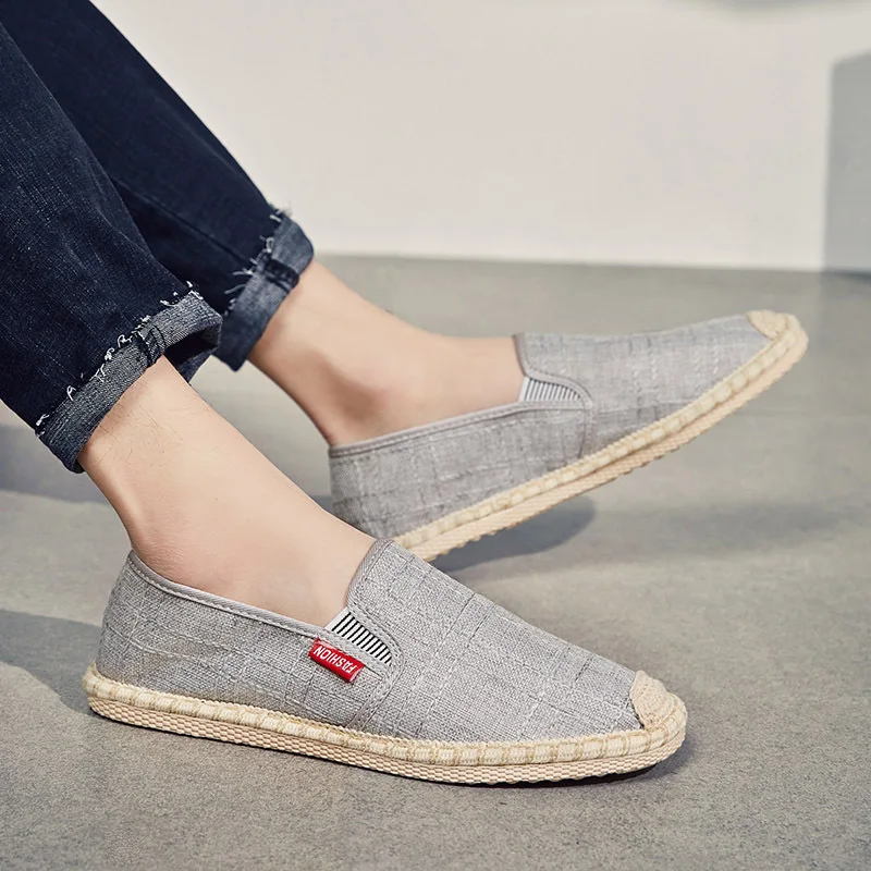 OUDINIAO/Мужская обувь Повседневная Мужская дышащая парусиновая повседневная