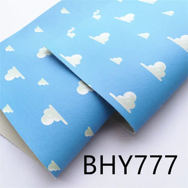 BHY777 20*33 см А4 мультфильм печать синтетическая кожа ткань для DIY аксессуары BHY667 - Цвет: BHY777