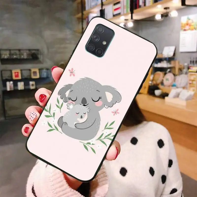 

cute cartoon Koala Soft Silicone TPU Phone Cover For Samsung A10 A20 A30 A40 A50 A70 A80 A71 A91 A51 A6 A8 2018