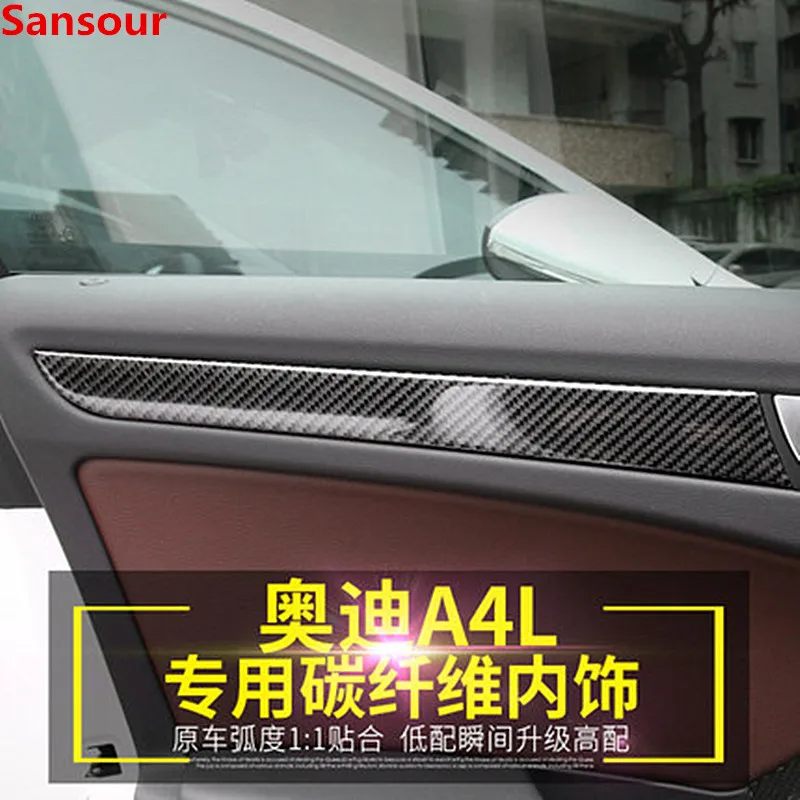 Sansour для Audi A4 B8 A5 2009 2010 2011 2012 2013 2014 2015 2016 углеродного волокна 4 шт оконные и дверные