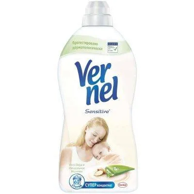 Кондиционер для белья концентрат «Алоэ Вера и Миндаль» Vernel, 1.82 л