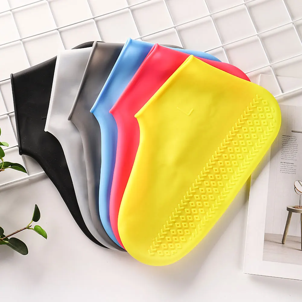 

1 Pair Reusable Silicone Shoe Cover Waterproof Rain Shoes Covers Outdoor Camping Slip-resistant Rubber Rain Boot Overshoes S/M/L
