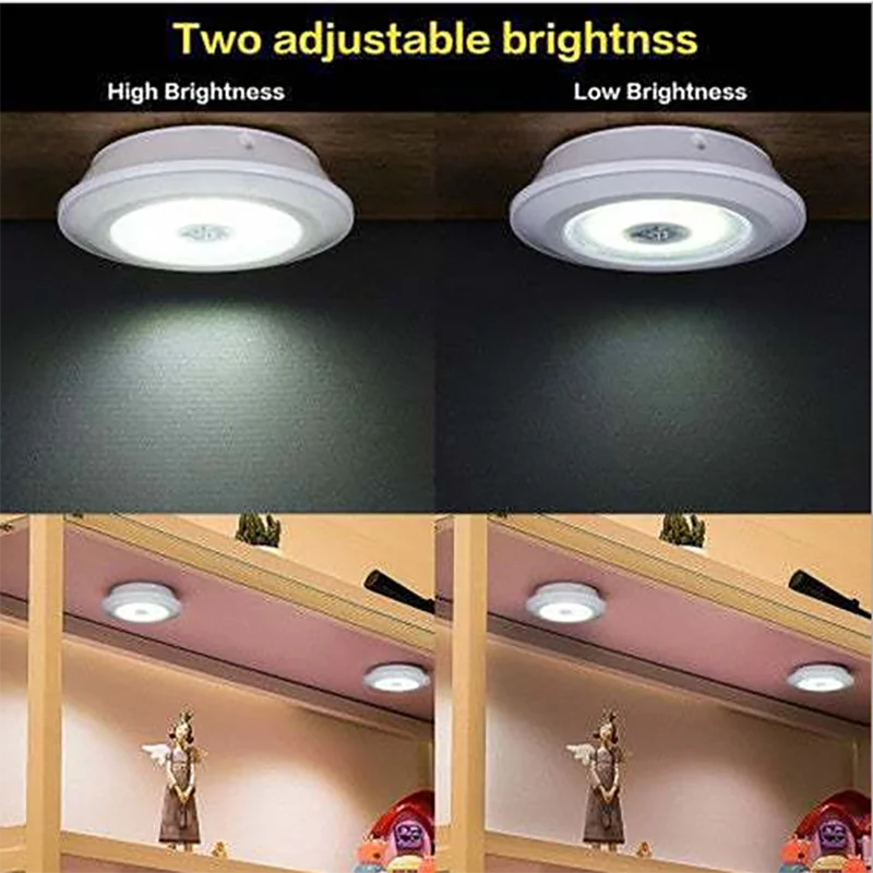 

3W Super Bright Cob Under Cabinet Light LED Wireless Remote Control Dimmable Wardrobe Night Lamp Home Closet Kitchen Accessories
