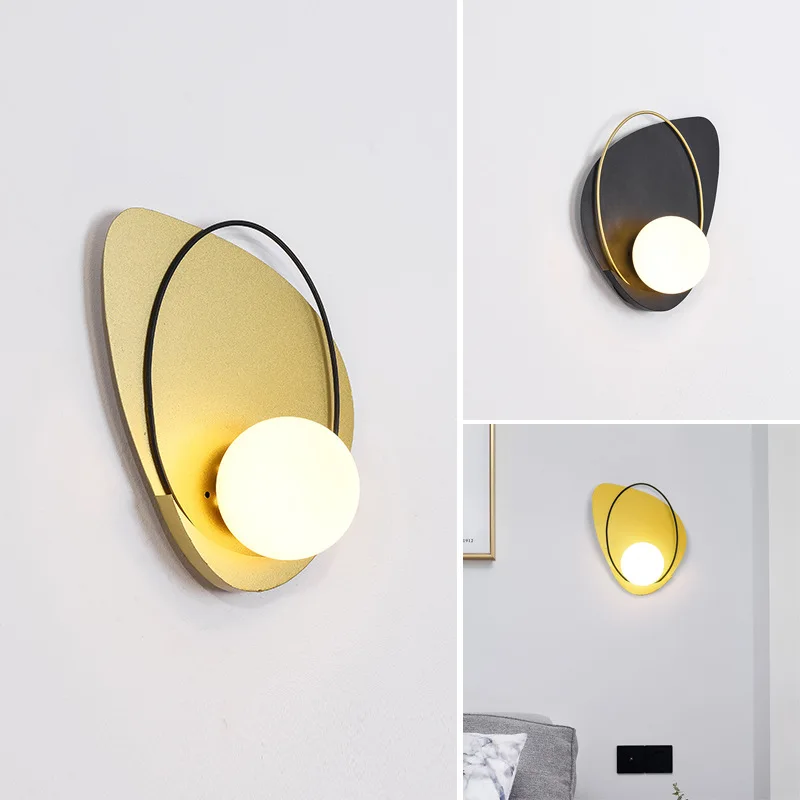 

nordic led glass ball industrial decor arandela bathroom light monkey lamp cabecero de cama living room lamp