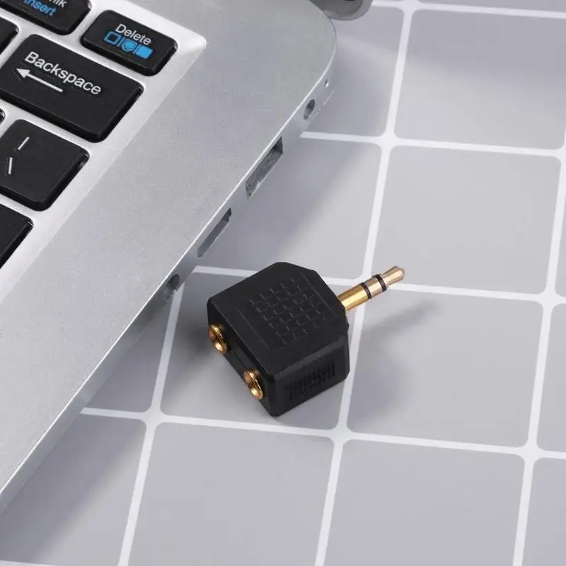 2Pcs 3.5mm Male to 2 Female Headphone Splitter Jack Y Audio Adapter For iPhone Samsung Laptop PC Tablet Dropship | Электроника