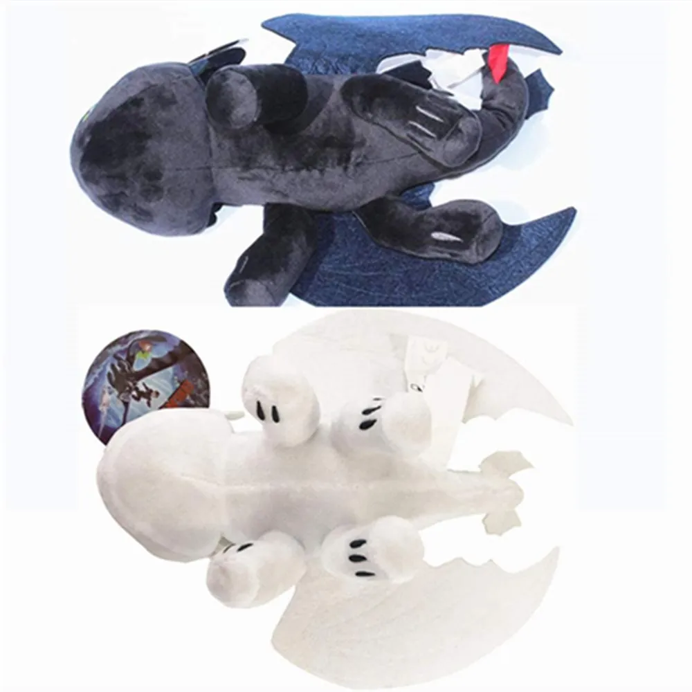 

10inch How to Train Your Dragon Toothless Light & Night Fury Soft Toy Features Plush Deluxe Plush Dragon for Children 2 Pack