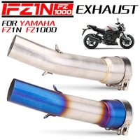for yamaha yzf fz1 fz1n fz1000 2006 2015 link middle pipe escape moto motorcycle exhaust mid pipe motorbike muffler bike racing