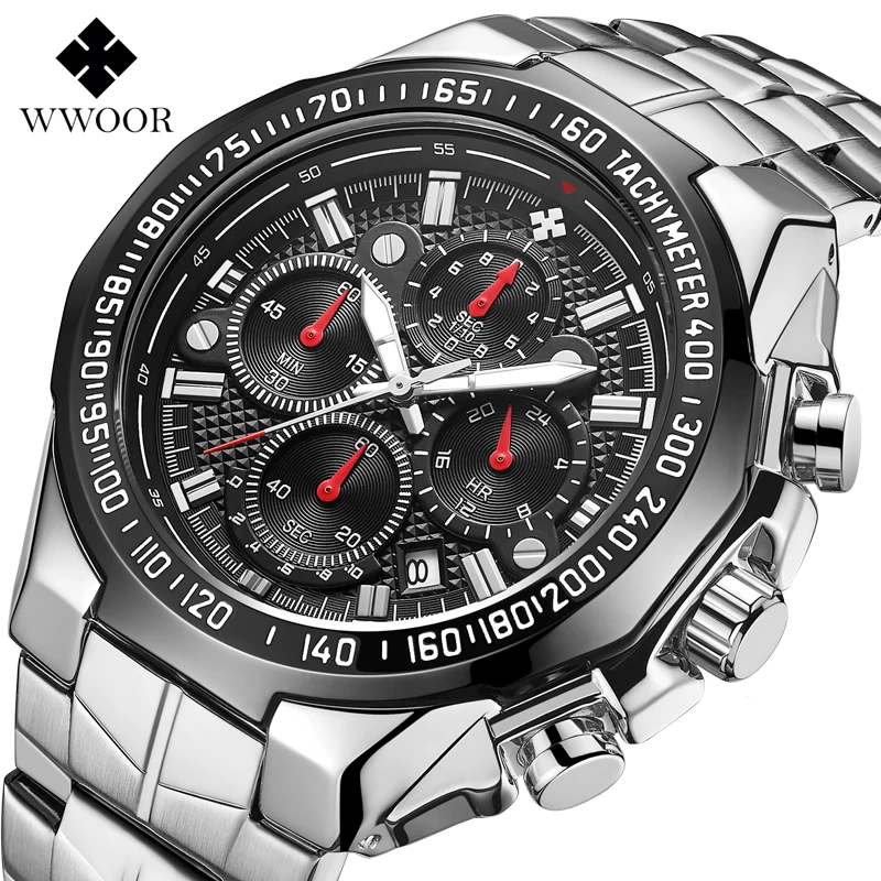 Reloj Hombre 2020 часы для Для мужчин WWOOR лучший бренд класса люкс наручные черный