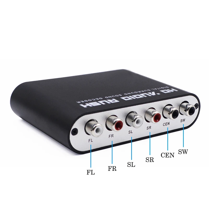 Converter Optical SPDIF AUX Coaxial Digital to Analog 6 RCA HD Audio Rush 5.1 Decoder AC3 DTS Dolby Surround Sound Amplifier | Электроника