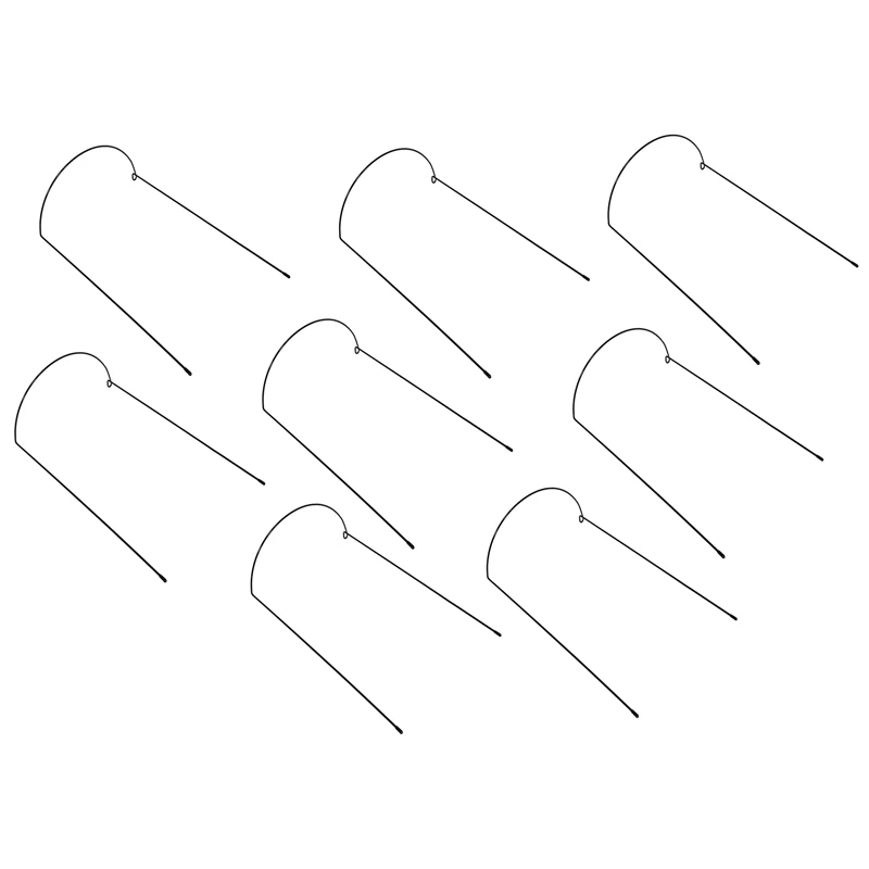 

Plant Support Stake, 8-Pack Half Round Metal Garden Plant Supports, Green Garden Plant Support Ring, Garden Border