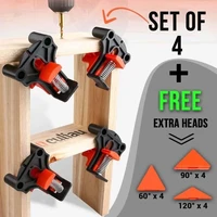 4pcs clamp set 6090120 degrees corner clamp wood angle clamps woodworking frame clamp corner holder woodworking hand tool