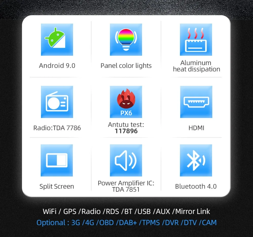 Android 9 автомобильный dvd-плеер gps навигация автомобильная радио для Volkswag/Golf/Tiguan/Skoda/Seat/Altea/Skoda Wifi Bluetooth Камера заднего вида PX6