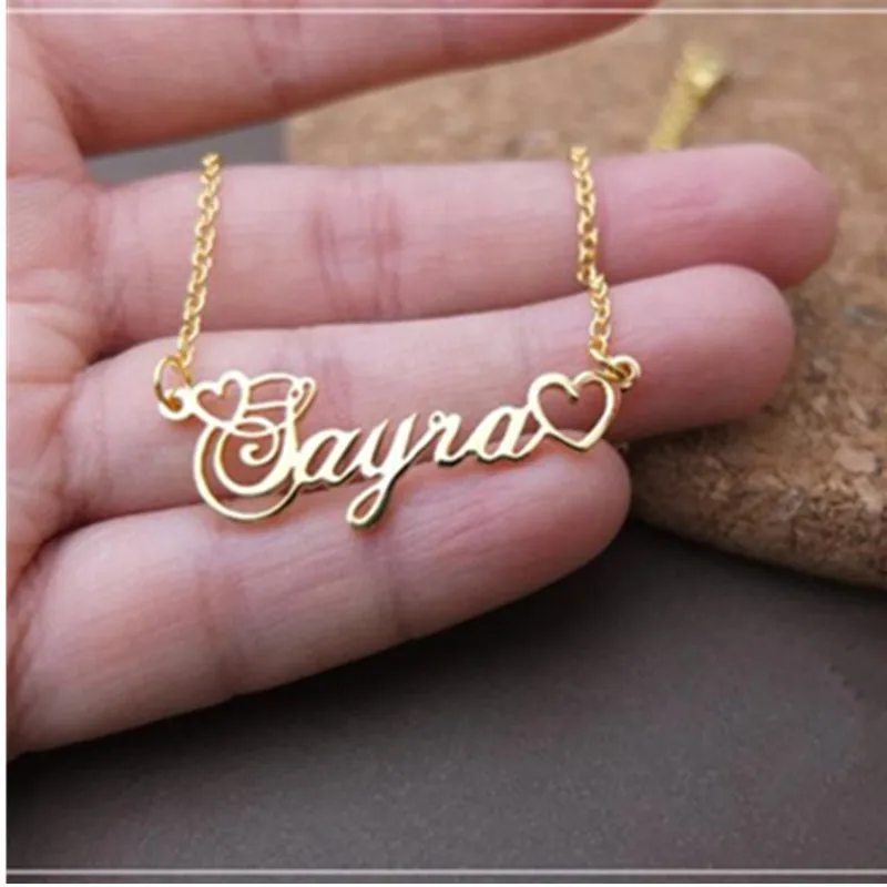 Персонализированные именные ожерелья на заказ любовь с крошечным сердцем Любовь