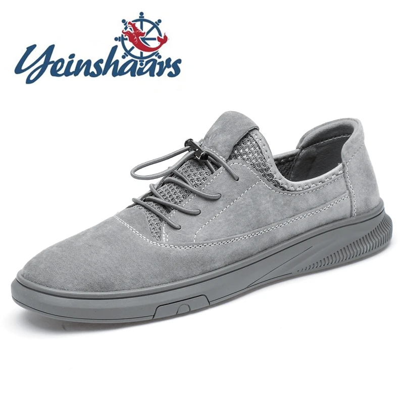 High Quality Mens Luxury Sneakers Classic Suede Shoes Men Comfortable Outdoor Walking Footwear Fashion Handmade Casual | Обувь