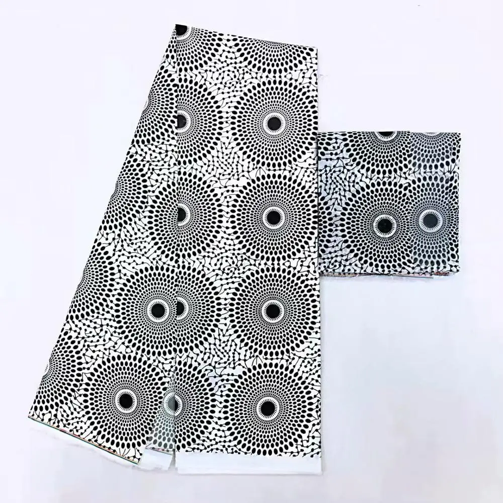 

african wax pattern print satin silk stretch fabric for dress creative Digital print wax satin silk fabric 4 yards +2yard m0005