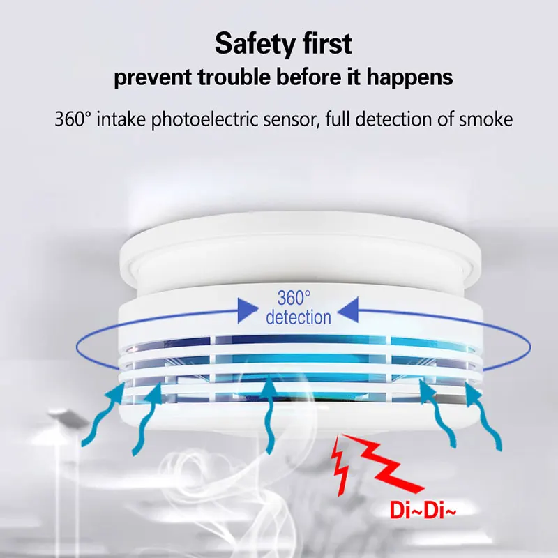 YUPA Tuya WIFI Smoke Detector Fire Alarm Sensor House For Home APP Control Security | Безопасность и защита