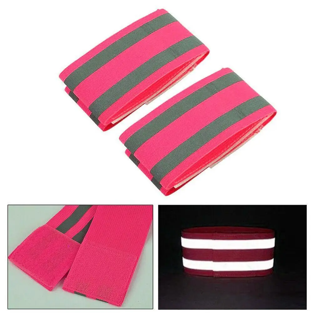 Светоотражающая повязка на руку эластичная Спортивные ремни лодыжку для ночного