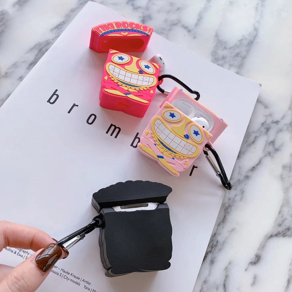 Чехол для наушников Airpods чехол с милым клоуном Розовая пантера Apple Air pods 2